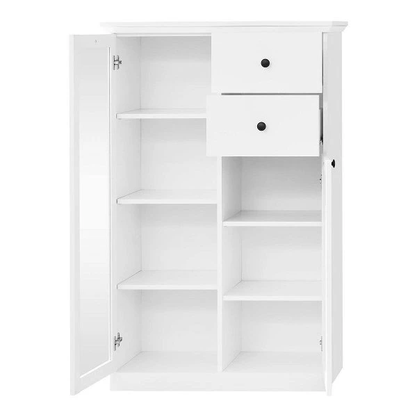 Trendteam Baxter Anbauwand 3-teilig Weiß Dekor | Breit Klein 5 Trendteam Baxter Anbauwand 3-teilig Weiß Dekor | Breit Klein – Bild 3