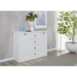 Trendteam Baxter Sideboard 119 Cm Weiß Dekor -Roba || Pinolino Verkaufsgeschäft brandson baxter wo 1860 872 01 dynamisch