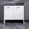 Trendteam San Diego Waschbeckenunterschrank Weiß / Rauchsilber | 2-türig -Roba || Pinolino Verkaufsgeschäft california 1623 301 03