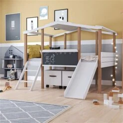 Nature Kid Cory Kinderzimmer Weiß/natur 5-teilig Mit Hausbett 90 X 160 Cm Mit Dach -Roba || Pinolino Verkaufsgeschäft catania 90x160 2 kisten 2k 1500x1500 5