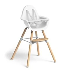 Childhome Evolu 2 Hochstuhl 2 In 1 Natur/weiß Inkl. 5-Punkt-Gurt Und Sicherheitsbügel -Roba || Pinolino Verkaufsgeschäft chevoch2 1