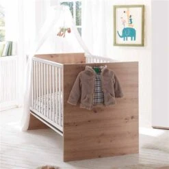 Mäusbacher Cindy Kinderbett Asteiche/weiß Matt