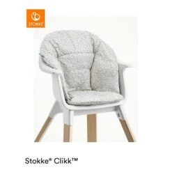 Stokke® Clikk™ Kissen Grey Sprinkles -Roba || Pinolino Verkaufsgeschäft clikk natural2 cloudgrey greysprinkle cnfg 1 ecom