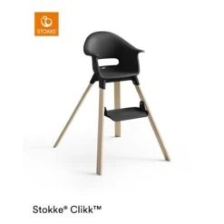 Stokke® Clikk™ Hochstuhl Black Natural