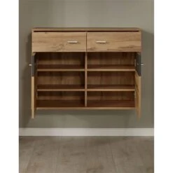 Trendteam Coast Garderoben-Set 3-teilig Wotan Eiche / Grau Melamin -Roba || Pinolino Verkaufsgeschäft coast gd 1747 869 83 geoeffnet 2