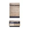 Trendteam Coast Garderoben-Set 2-teilig Paneel Wotan Eiche / Grau Melamin -Roba || Pinolino Verkaufsgeschäft coast gd 1747 915 83 frontal