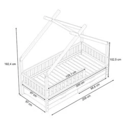 Nature Kid Clara Hausbett Natur 90 X 200 Cm Inkl. Gästebett Und Bettkasten -Roba || Pinolino Verkaufsgeschäft como masse