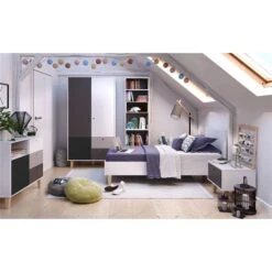 VOX Concept Jugendzimmer 2türig Black White/grey/graphite