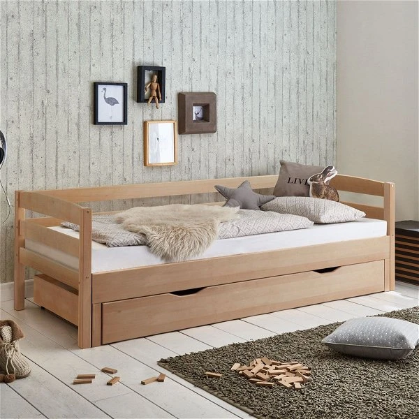 Relita EMILIA Einzelbett Buche Massiv Natur 90/180 X 200 Cm, Ausziehbar 7 Relita EMILIA Einzelbett Buche Massiv Natur 90/180 X 200 Cm, Ausziehbar – Bild 5