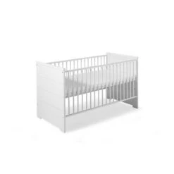 Schardt Eco Stripe Kinderbett 70x140 Cm Weiß Mit Streifenfräsung -Roba || Pinolino Verkaufsgeschäft eco stripe bett 70x140 gr