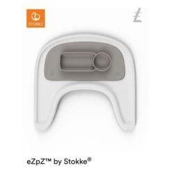 Stokke® Tray Zum Tripp Trapp® Hochstuhl In Schwarz Zum Aktionspreis -Roba || Pinolino Verkaufsgeschäft ezpzbystokke softgrey onstokketray white 190919 sp picto 3
