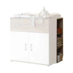 Arthur Berndt Franzi 8-tlg. Komplett-Kinderzimmer Weiß Mit Eiche Sand Dekor -Roba || Pinolino Verkaufsgeschäft frank wiko 2 gr 2