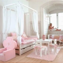 Hoppekids Himmelbett ECO Dream 90x200 Cm Weiß - Viel Zubehör -Roba || Pinolino Verkaufsgeschäft ft flower milieu 1 higher contrast 1