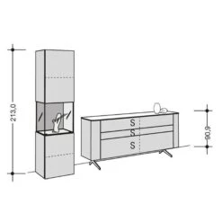 Hülsta Gentis Wohn-Kombi 7 - Akzent Naturstamm Inkl. LED-Beleuchtung Vitrine 12 Hülsta Gentis Wohn-Kombi 7 - Akzent Naturstamm Inkl. LED-Beleuchtung Vitrine -Roba || Pinolino Verkaufsgeschäft gentis 7 strich