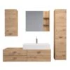 Trendteam Geo Badmöbel Inkl. Waschbecken 5-teilig Artisan Eiche -Roba || Pinolino Verkaufsgeschäft geo bd 1751 903 92 frontal mit becken freisteller