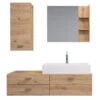 Trendteam Geo Badmöbel Inkl. Waschbecken 4-teilig Artisan Eiche -Roba || Pinolino Verkaufsgeschäft geo bd 1751 907 92 frontal mit becken freisteller