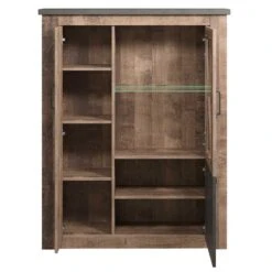 Trendteam Georgia Vitrine Halbhoch Tabak Eiche/Matera -Roba || Pinolino Verkaufsgeschäft georgia wo 1735 035 48 ge fnet freisteller