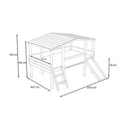 Nature Kid Cory Kinderzimmer Weiß/natur 5-teilig Mit Hausbett 90 X 160 Cm Mit Dach -Roba || Pinolino Verkaufsgeschäft hausbett catania 90x200 sketch 1500x1500 1