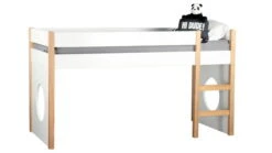 Nature Kid Finn Hochbett Weiß/natur Mit 2 Bullaugenpaneelen Liegefläche 90 X 200 Cm -Roba || Pinolino Verkaufsgeschäft hochbett finn weiss whiteroom 1 1500x844