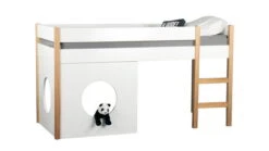 Nature Kid Finn Hochbett Weiß/natur Mit 2 Bullaugenpaneelen Liegefläche 90 X 200 Cm -Roba || Pinolino Verkaufsgeschäft hochbett finn weiss whiteroom 3 1500x844 1