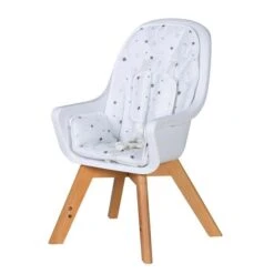 Schardt Holly Hochstuhl Fuß Buche Massiv Inkl. Sitzkissen Hellgrau -Roba || Pinolino Verkaufsgeschäft hochstuhl holly umgebaut zum kinderstuhl 1