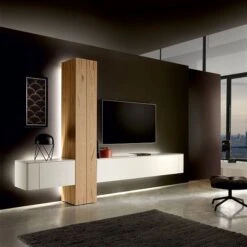 Hülsta Gentis Wohnwand 1 - Akzent Naturstamm - Breite 299,2 Cm -Roba || Pinolino Verkaufsgeschäft huelsta gentis stamm