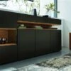 Hülsta Neo Sideboard 4 Schubladen Lack Grau