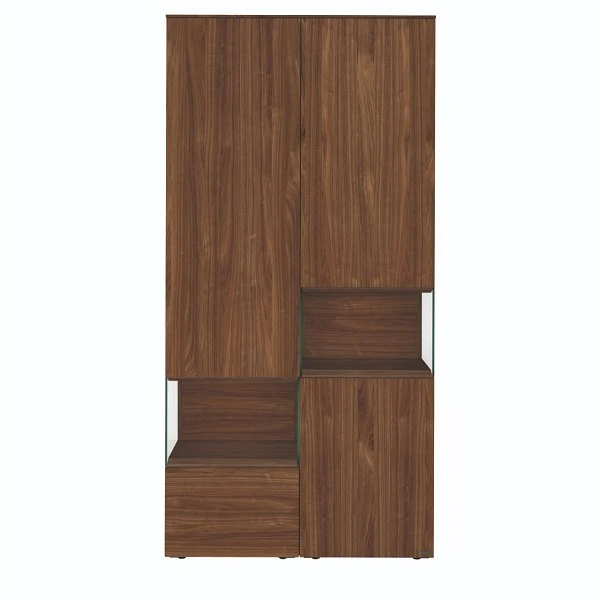 Hülsta Neo Wohnwand Vitrine 1 Schubkasten Und 3 Türen Kernnussbaum 5 Hülsta Neo Wohnwand Vitrine 1 Schubkasten Und 3 Türen Kernnussbaum – Bild 3