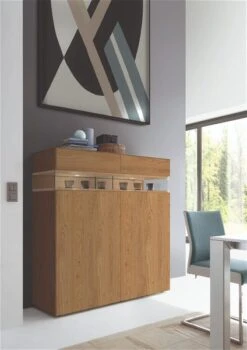 Hülsta Neo Highboard 2 Schubkästen Und 2 Türen Natureiche -Roba || Pinolino Verkaufsgeschäft huelsta neo 134523f3