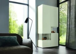 Hülsta Neo Wohnwand Vitrine 1 Schubkasten Und 3 Türen Lack Weiß -Roba || Pinolino Verkaufsgeschäft huelsta neo 134548f2