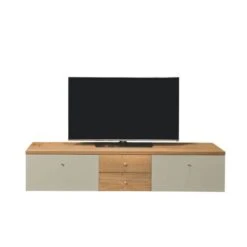 Now! Time By Hülsta Lowboard Schubladen/Klappen Natureiche/Lack-seidengrau -Roba || Pinolino Verkaufsgeschäft huelsta now time ntw14541 1041274f3