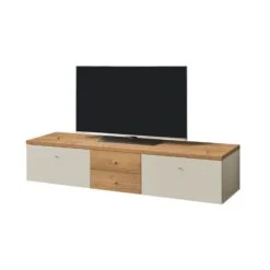 Now! Time By Hülsta Lowboard Schubladen/Klappen Natureiche/Lack-seidengrau -Roba || Pinolino Verkaufsgeschäft huelsta now time ntw14541 1041276f3