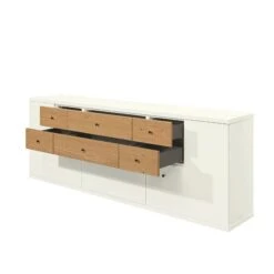 Now! Time By Hülsta Sideboard Mit Winkeltüren Natureiche/Lack-weiß