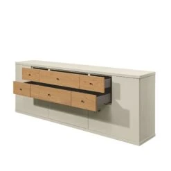 Now! Time By Hülsta Sideboard Mit Winkeltüren Natureiche/Lack-seidengrau