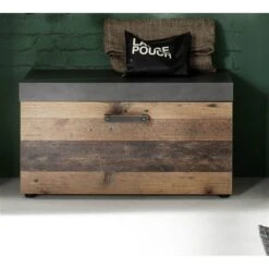 Trendteam Indy Garderoben-Set 3-teilig Old Wood / Graphit Grau | Planeel, Bank, Schrank -Roba || Pinolino Verkaufsgeschäft indy gd 1879 310 23 frontal 2