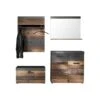 Trendteam Indy Garderoben-Set 4-teilig Old Wood / Graphit Grau -Roba || Pinolino Verkaufsgeschäft indy gd 1879 918 23 frontal freisteller