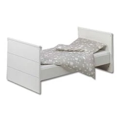 Schardt Eco Stripe Kinderbett 70x140 Cm Weiß Mit Streifenfräsung -Roba || Pinolino Verkaufsgeschäft jb eco stripe 5