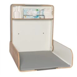 Timkid KAWAmaxi Wandwickeltisch Anthrazit / Buche Inklusive Wickelmatte | Modern Design -Roba || Pinolino Verkaufsgeschäft kawamaxi offen eiche edelstahl 5