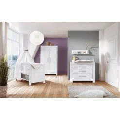 Schardt Nordic White Kinderzimmer Mit Umbauseiten Zweitüriger Schrank - Dekor Weiß