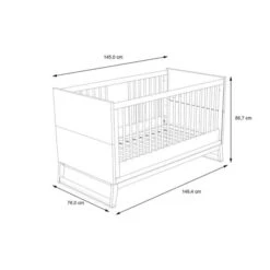 Nature Kid Paula Kinderbett 70 X 140 Cm Umbaubar Inklusive Umbauseiten Und Lattenrost -Roba || Pinolino Verkaufsgeschäft kinderzimmer paula pauline babybett 2k 1500x1500