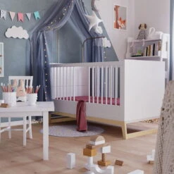 Nature Kid Paula Kinderbett 70 X 140 Cm Umbaubar Inklusive Umbauseiten Und Lattenrost -Roba || Pinolino Verkaufsgeschäft kinderzimmer paula pauline babybett ganz 2k 1500x1500