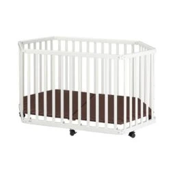 TiSsi Laufgitter Aus Massiv Buche Weiß Platzsparend Faltbar