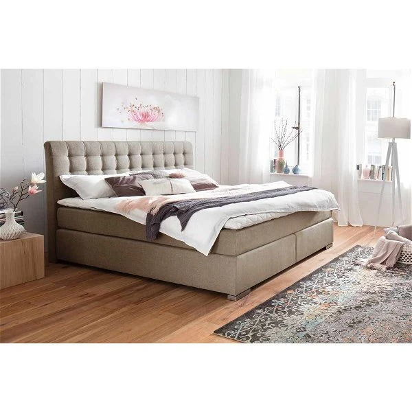 Meise Lenno Boxspringbett 140 X 200 Cm Beige Stoff Kopfteil Gesteppt & Gratis Lieferung 3 Meise Lenno Boxspringbett 140 X 200 Cm Beige Stoff Kopfteil Gesteppt & Gratis Lieferung
