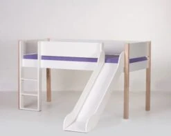Manis-h Halbhohes Bett LOKE 90x200 Pfosten Buche Hochbett Mit Rutsche - 20 Farben Wählbar -Roba || Pinolino Verkaufsgeschäft loke 10 2