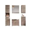 Trendteam Malea Badmöbel-Set 5-teilig Mit Spiegel | Eiche San Remo Hell -Roba || Pinolino Verkaufsgeschäft malea bd 1324 901 90 frontal mit deko freisteller