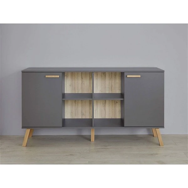 Trendteam Mats Sideboard Grau Melamin 3 Trendteam Mats Sideboard Grau Melamin