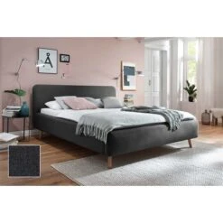 Meise Möbel Mattis Polsterbett 160 X 200 Cm Stoff Anthrazit Zum Top-preis & Gratis Lieferung