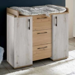 Mäusbacher Micha Kinderzimmer 3T Dreiteilig Artisan Weiß/asteiche -Roba || Pinolino Verkaufsgeschäft micha kommode schmal weiss