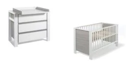 Schardt Milano Pinie Sparset Inkl. Umbauseiten Kinderbett & Wickelkommode