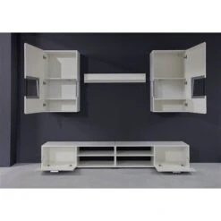 Trendteam Move Anbauwand Weiß Hochglanz / Weiß Melamin -Roba || Pinolino Verkaufsgeschäft move wo 1812 003 01 geoeffnet